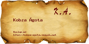 Kobza Ágota névjegykártya